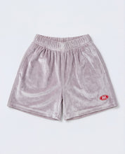 Velour shorts silver