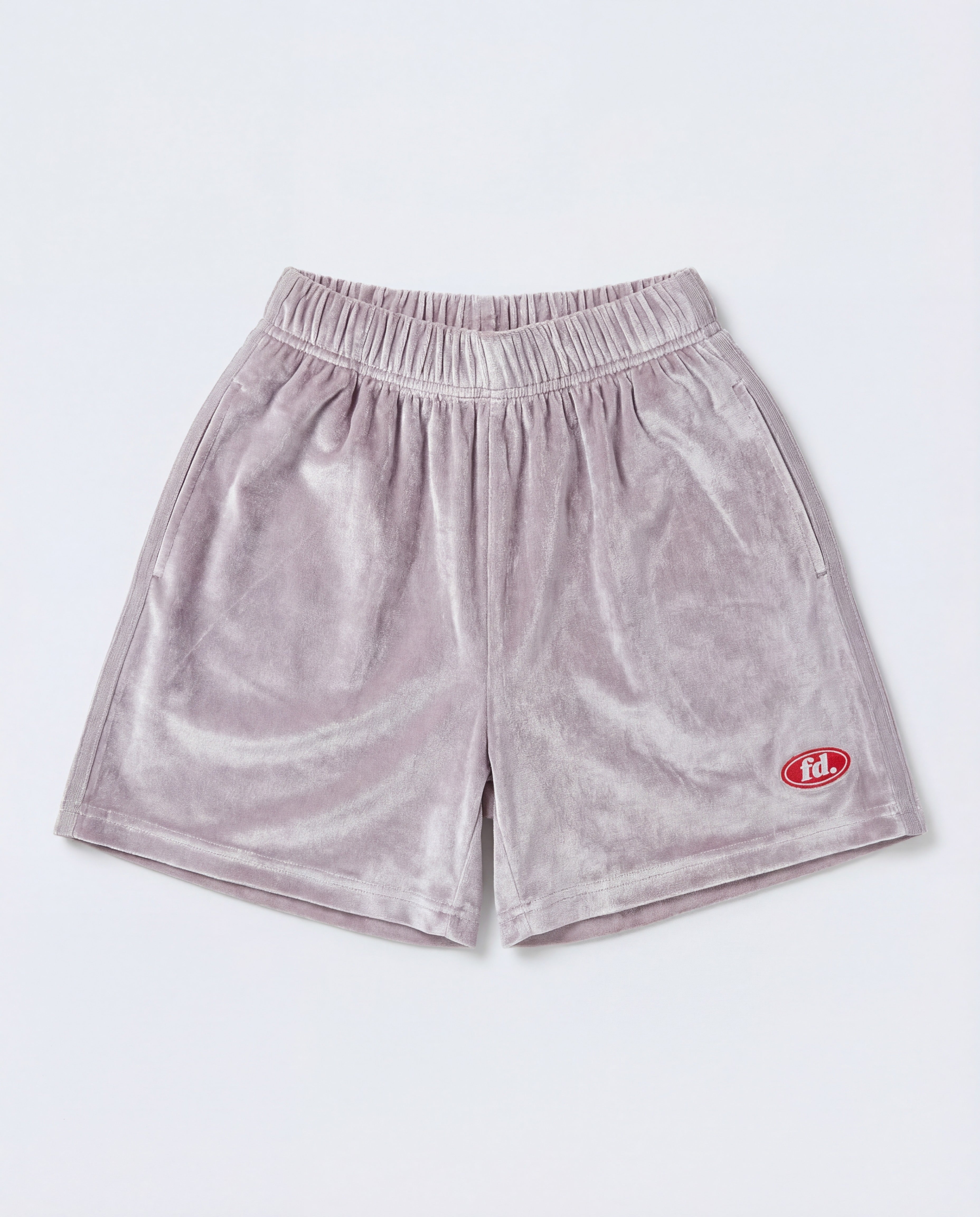 Velour shorts silver