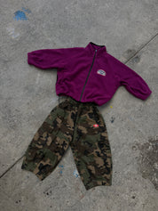 Zip fleece jumper purple