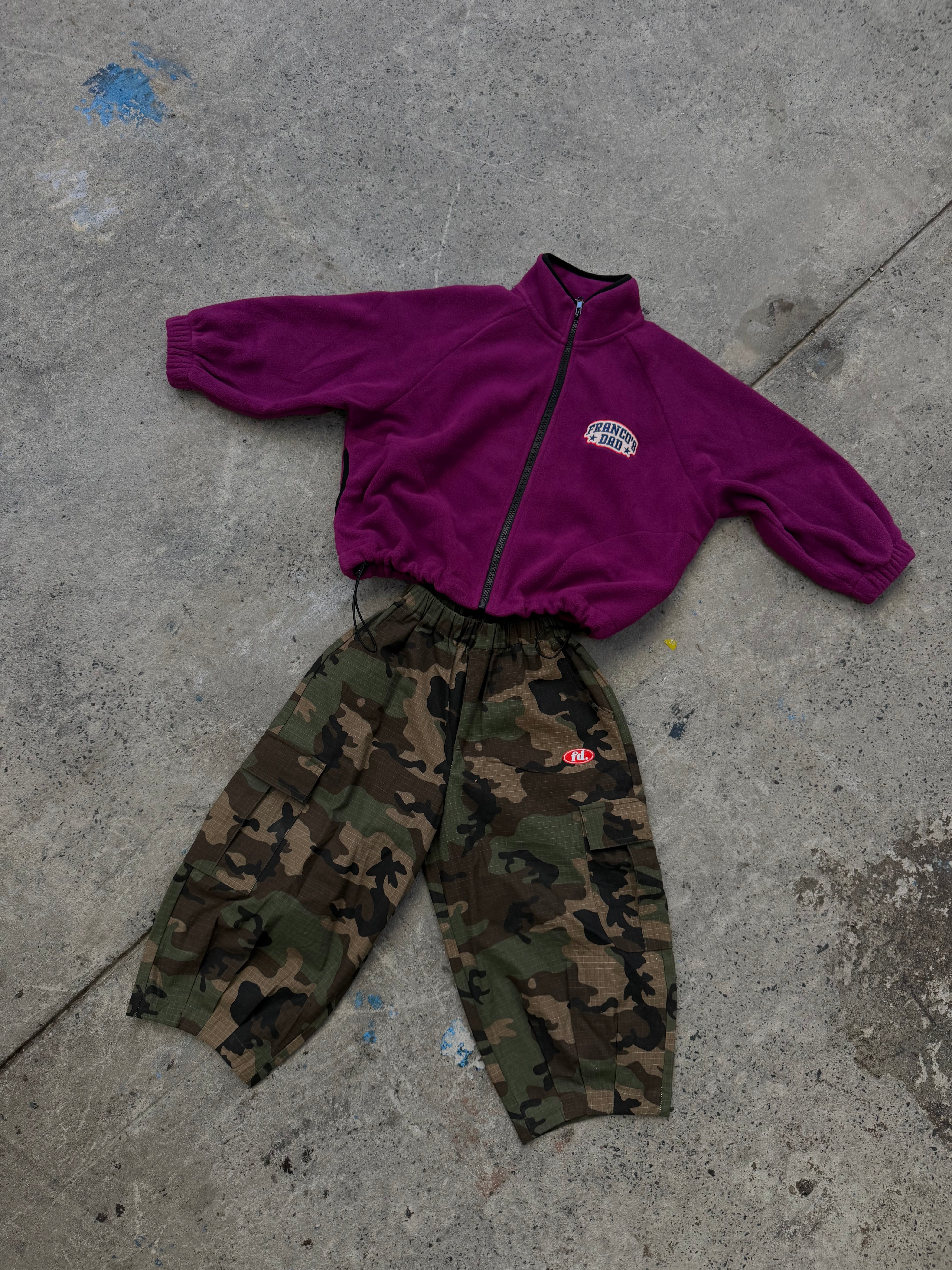 Zip fleece jumper purple