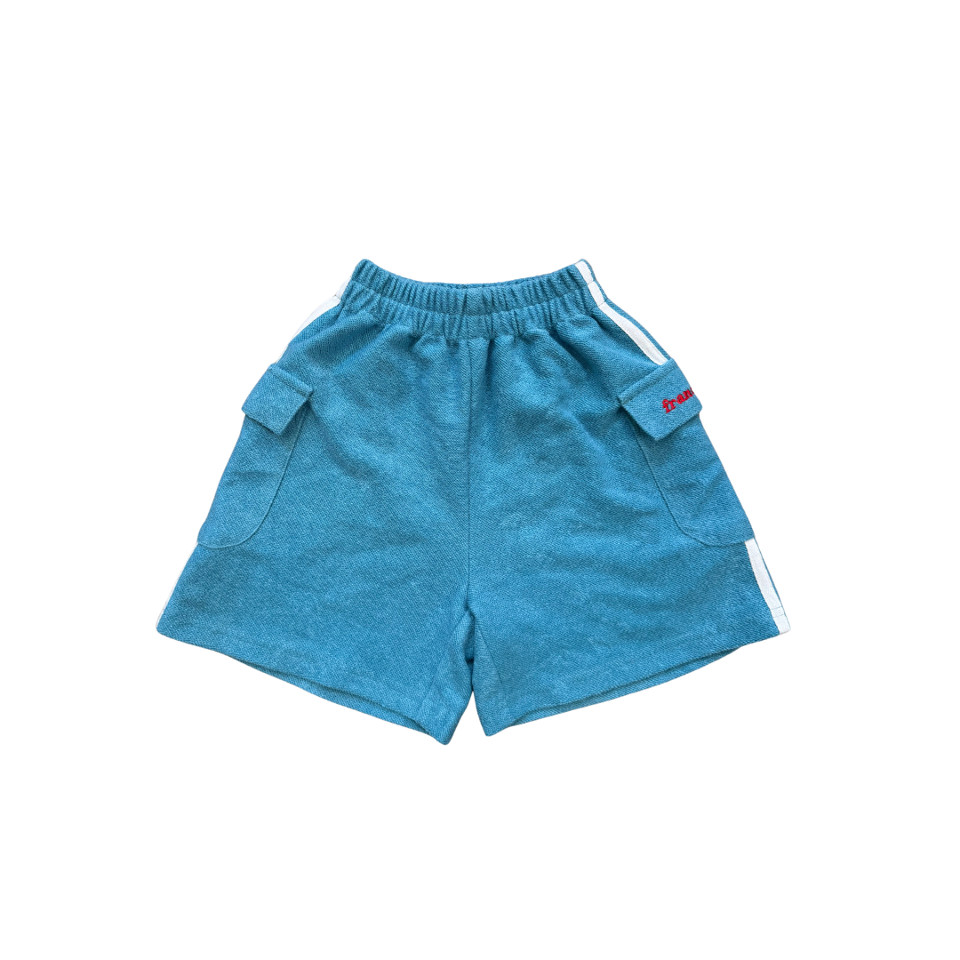 fd. blue cargo shorts
