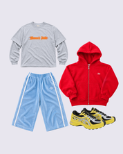 Zip Hoodie- Red