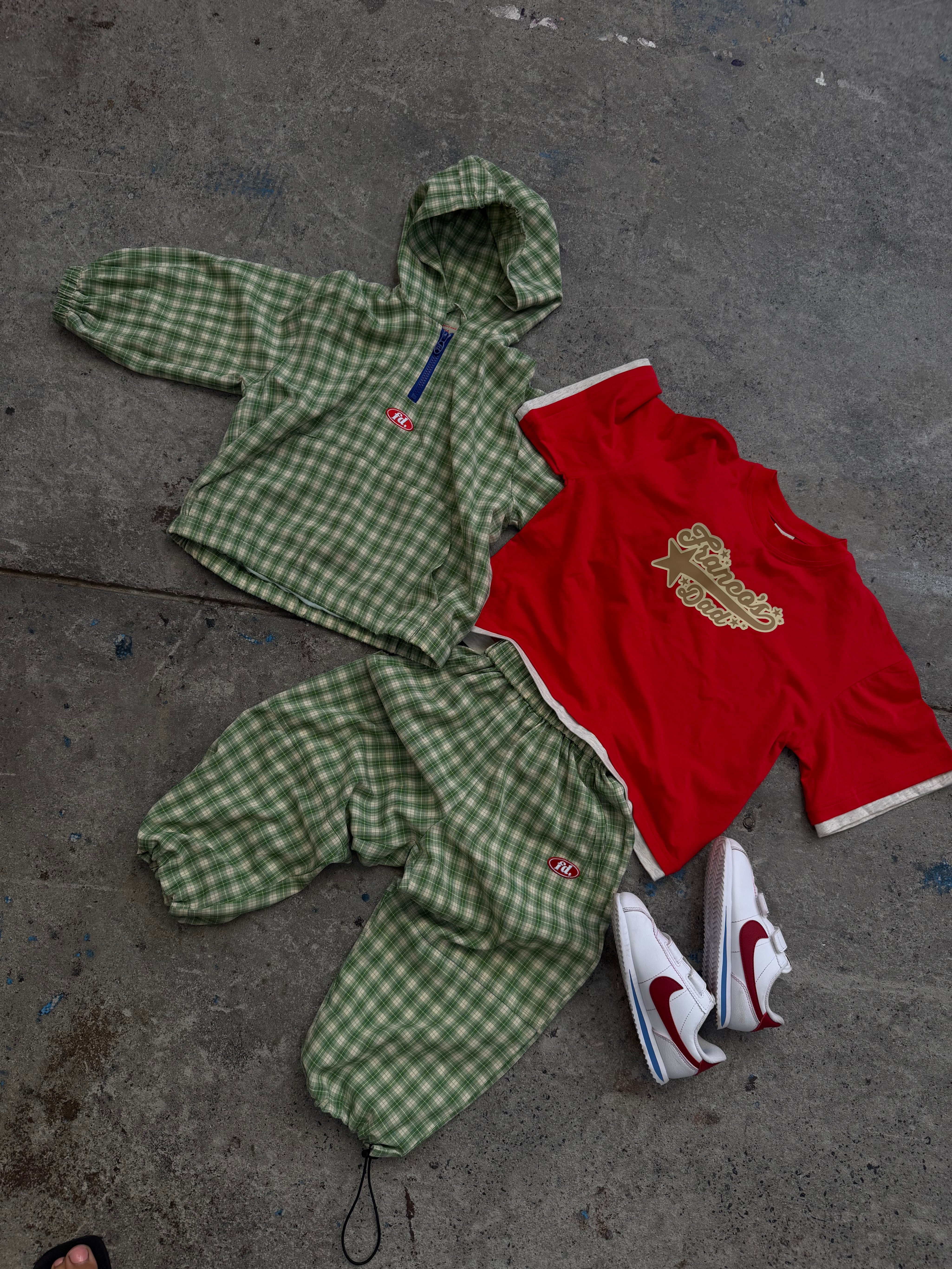 Check 1/4 zip jacket