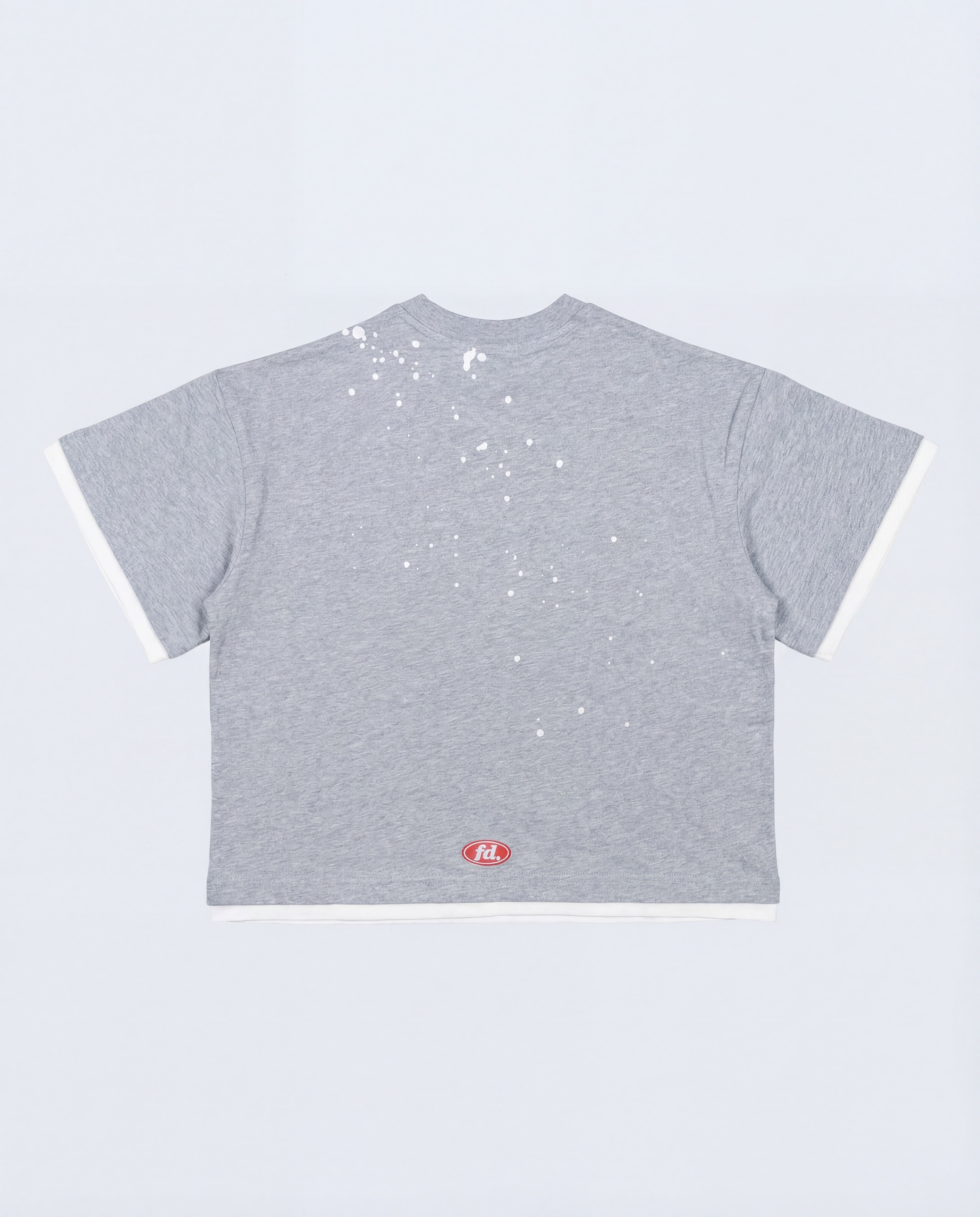 Spray logo tee grey