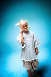 Velour shorts silver