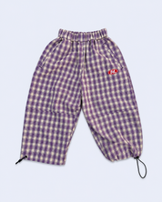 Check Pant- Purple