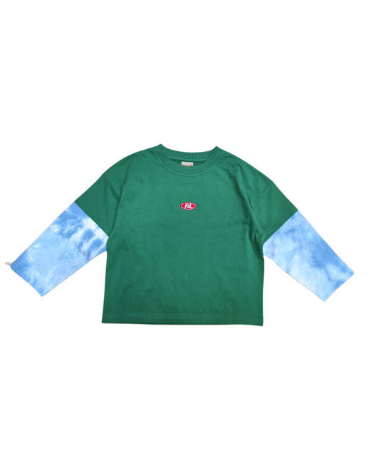 tie dye double layer long sleeve