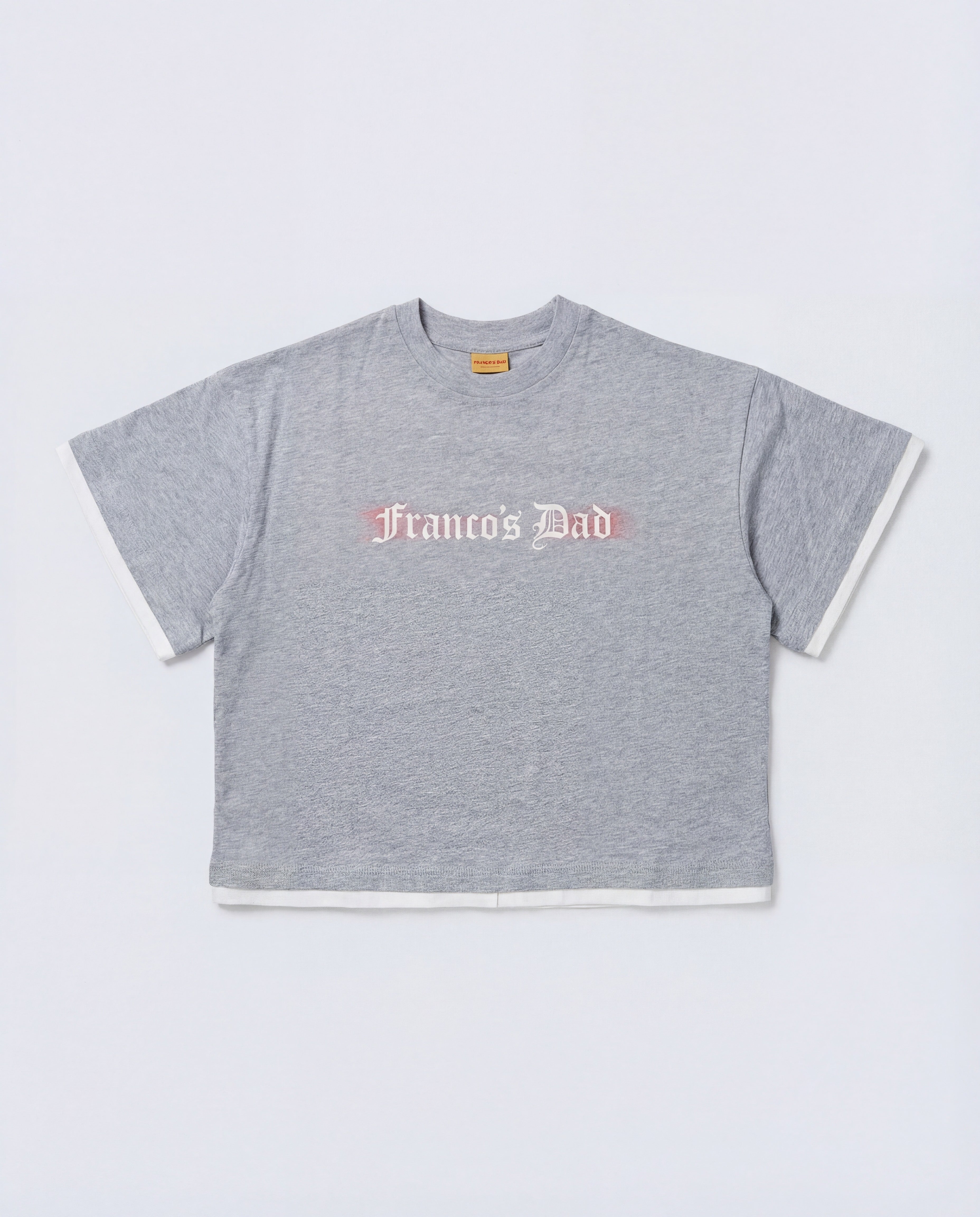 Spray logo tee grey