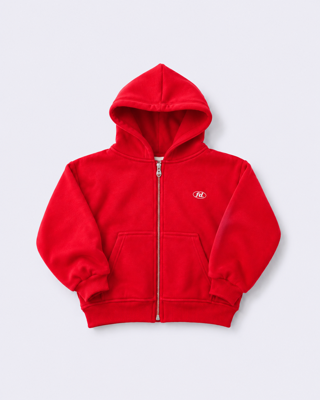 Zip Hoodie- Red