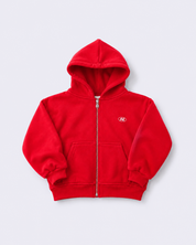 Zip Hoodie- Red