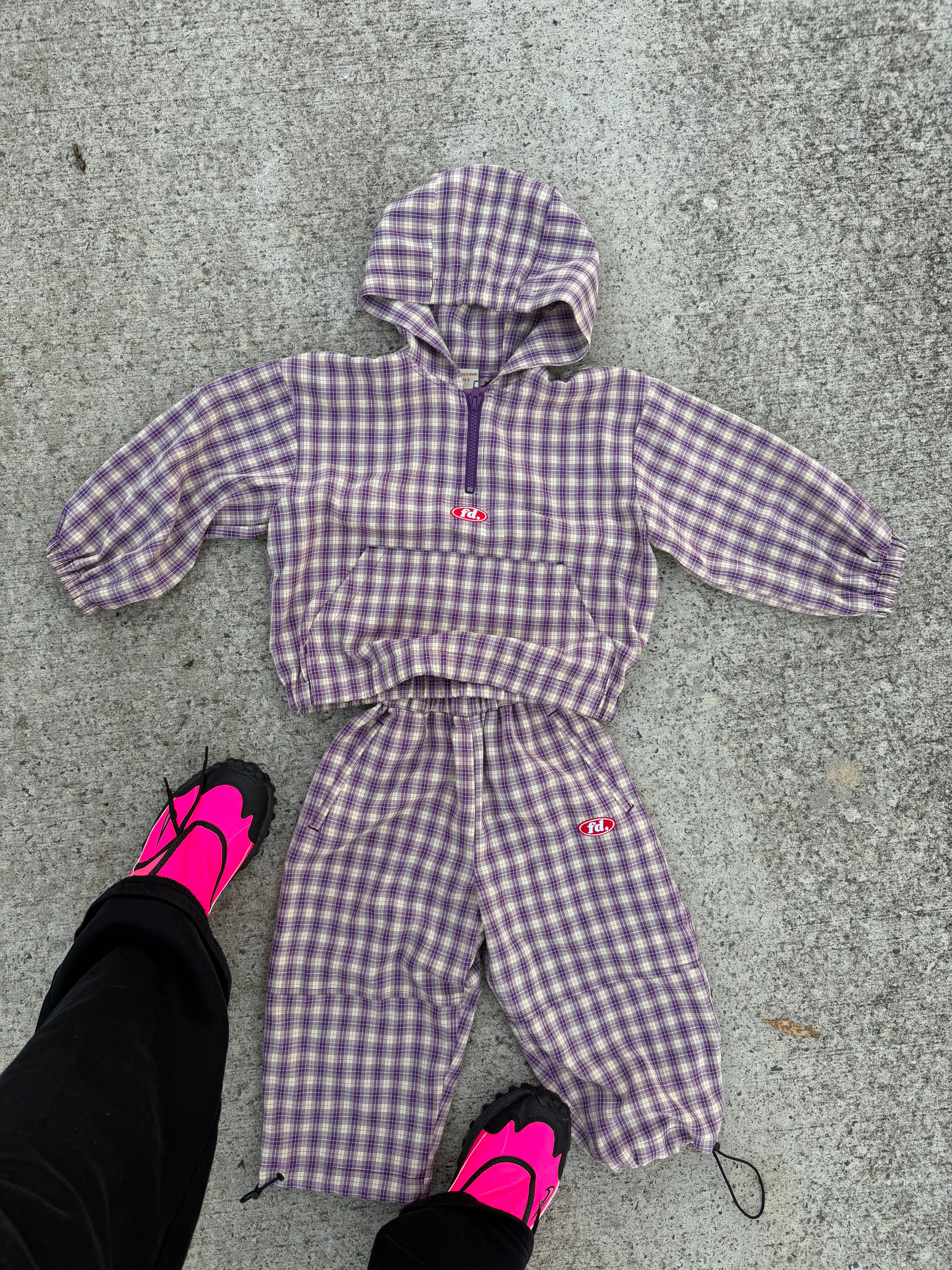 Check Pant- Purple