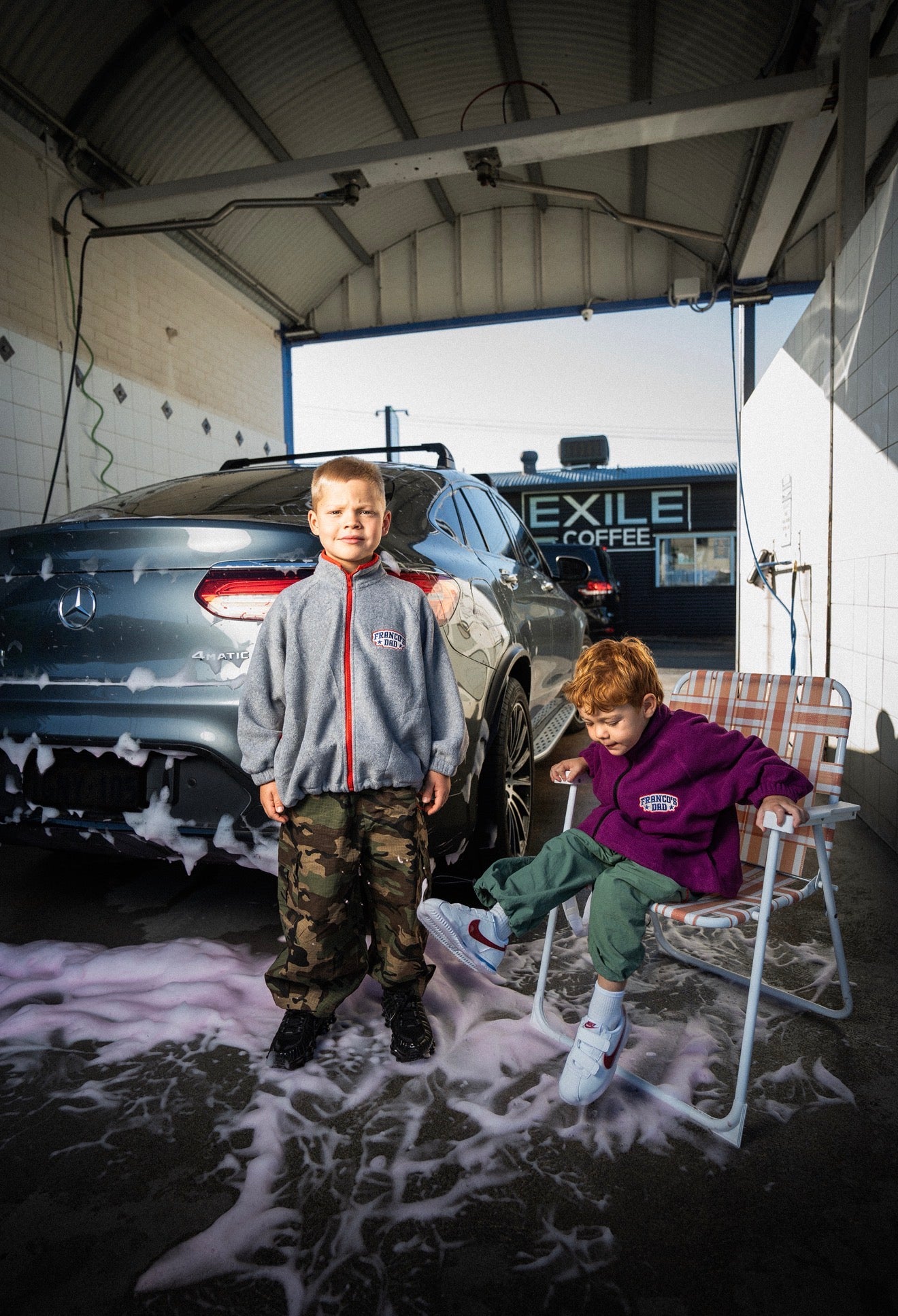 Zip fleece jumper purple