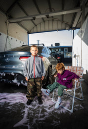 Zip fleece jumper purple