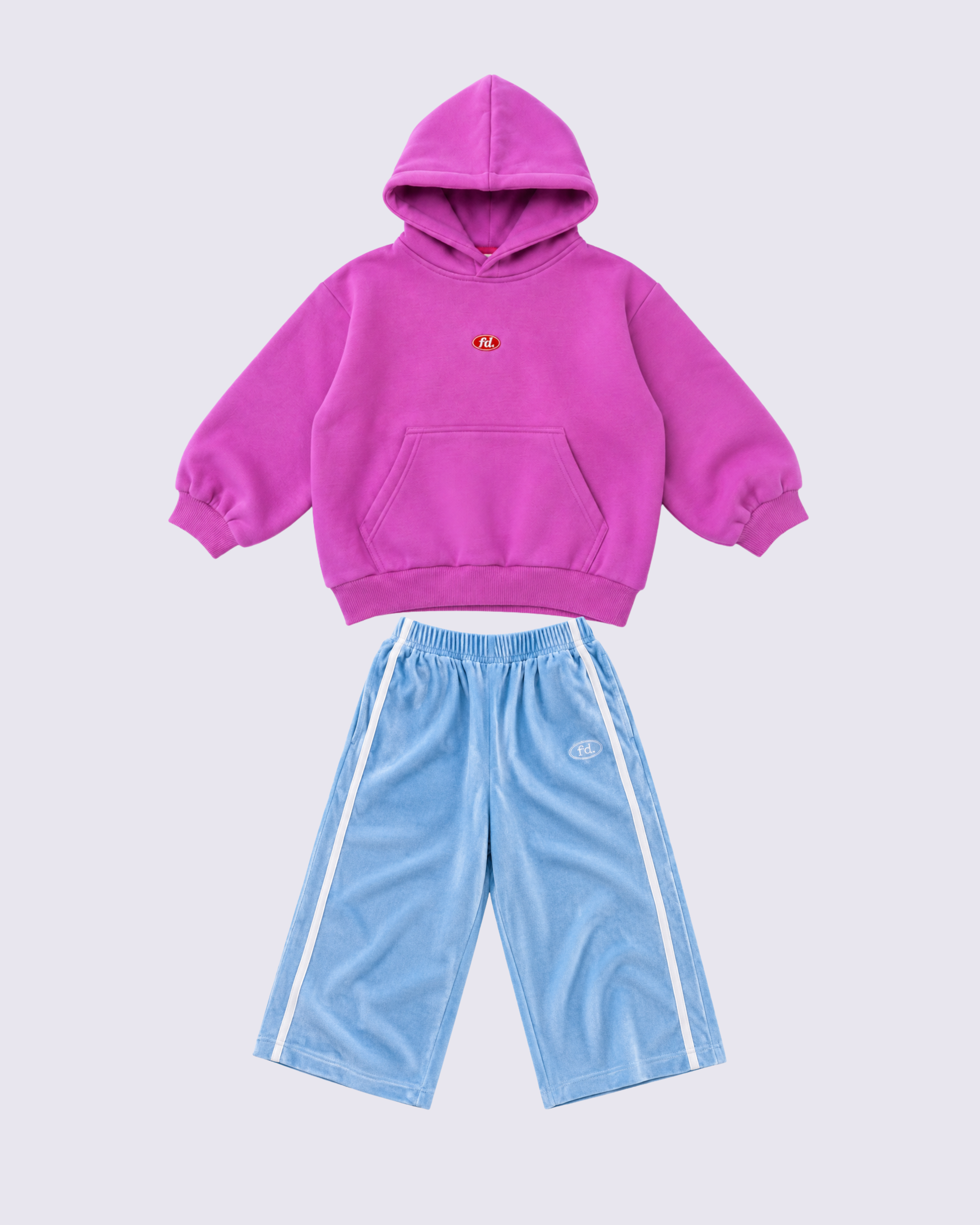 Velour Pants- Sky Blue