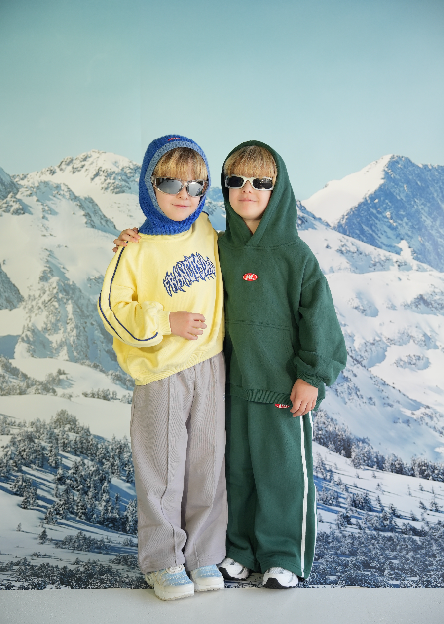 YELLOW LOGOED CREW NECK