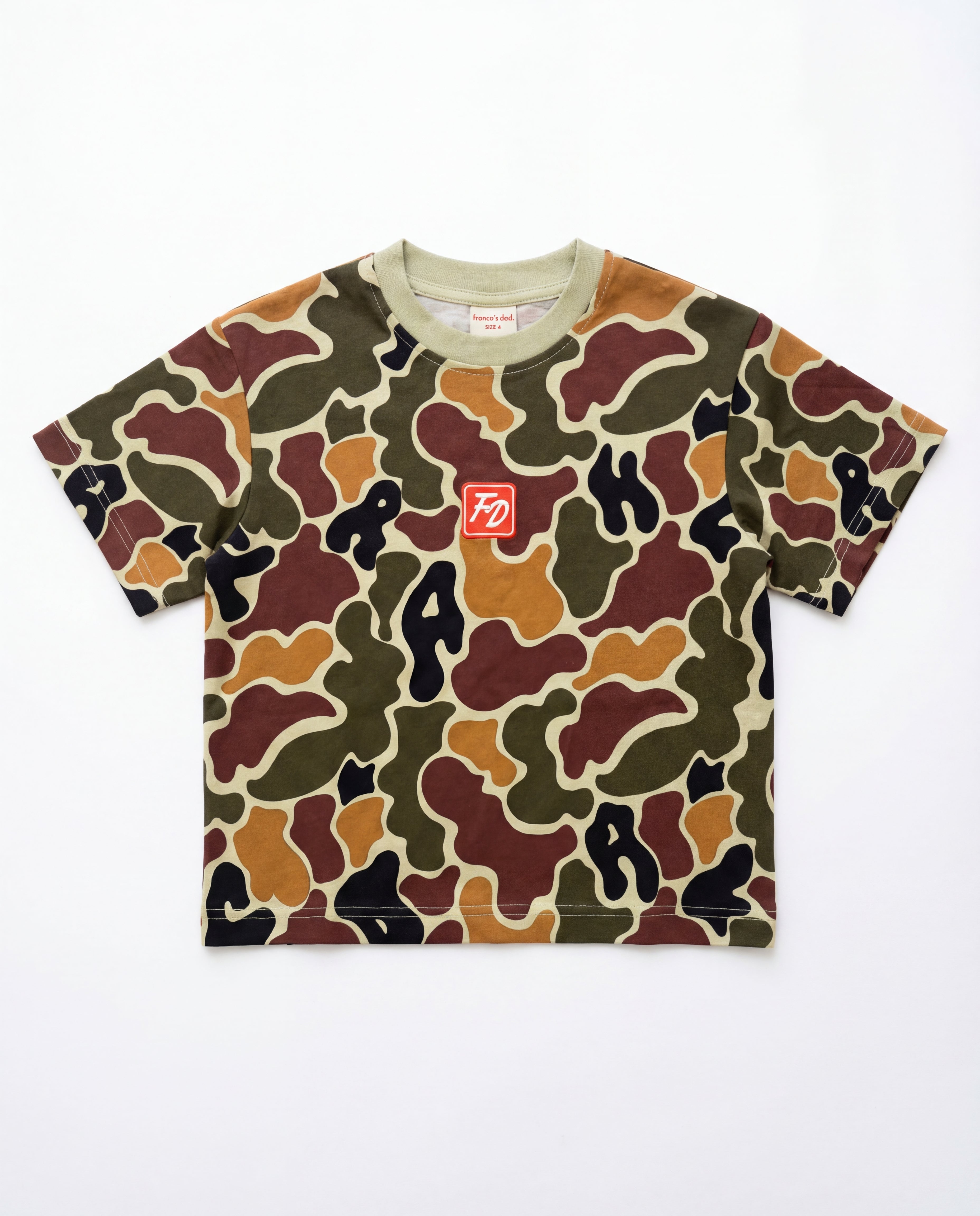 spell it out camo tee